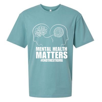 Mental Health Matters End The Stigma Sueded Cloud Jersey T-Shirt