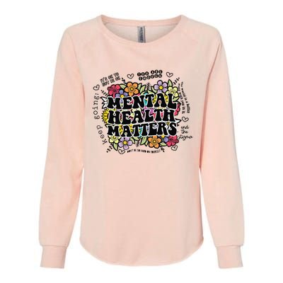 Mental Health Matters Gift Human Brain Illness Awareness Womens California Wash Sweatshirt