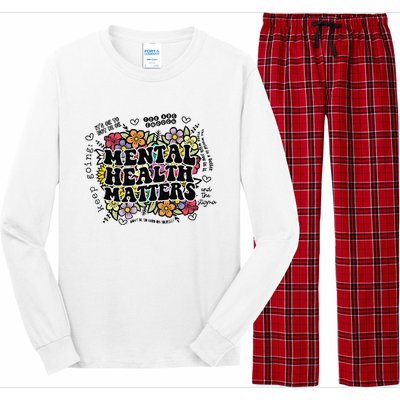 Mental Health Matters Gift Human Brain Illness Awareness Long Sleeve Pajama Set