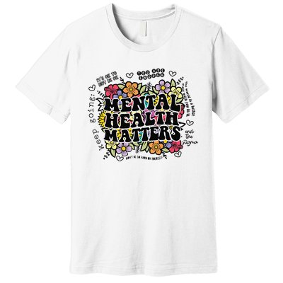 Mental Health Matters Gift Human Brain Illness Awareness Premium T-Shirt