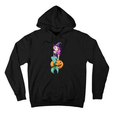 Mermaid Halloween Mermaid Pumpkin Gift Mermaid Halloween Hoodie