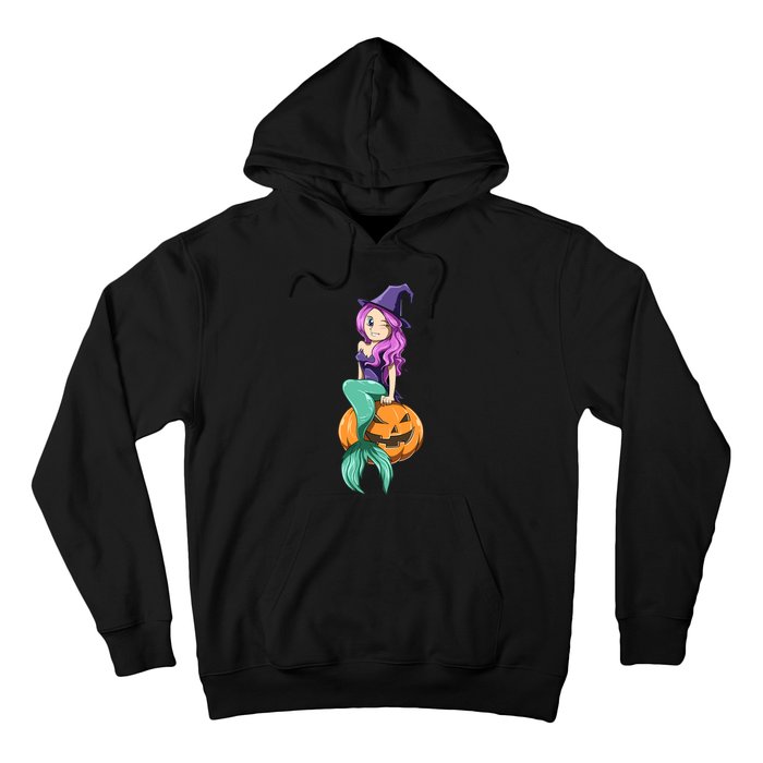 Mermaid Halloween Mermaid Pumpkin Gift Mermaid Halloween Hoodie