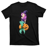 Mermaid Halloween Mermaid Pumpkin Gift Mermaid Halloween T-Shirt