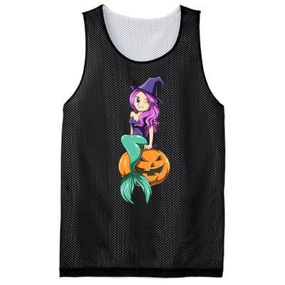 Mermaid Halloween Mermaid Pumpkin Gift Mermaid Halloween Mesh Reversible Basketball Jersey Tank