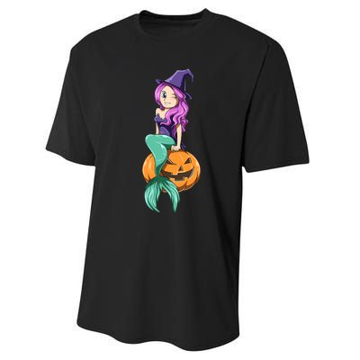 Mermaid Halloween Mermaid Pumpkin Gift Mermaid Halloween Performance Sprint T-Shirt