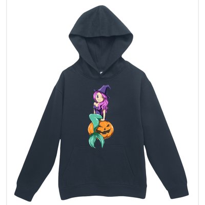 Mermaid Halloween Mermaid Pumpkin Gift Mermaid Halloween Urban Pullover Hoodie