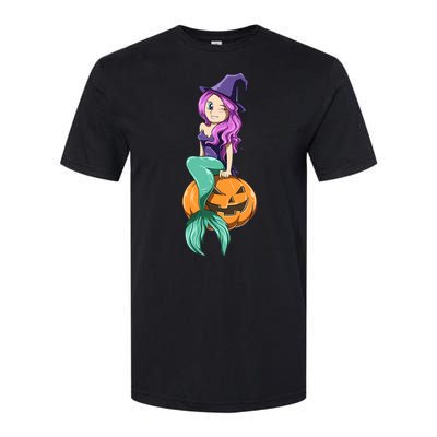 Mermaid Halloween Mermaid Pumpkin Gift Mermaid Halloween Softstyle CVC T-Shirt