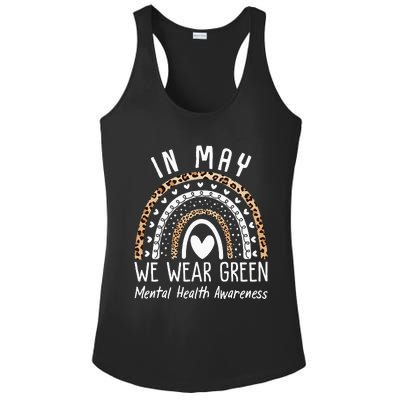 Mental Health Matters We Wear Green Mental Health Awareness Ladies PosiCharge Competitor Racerback Tank