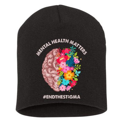 Mental Health Matters Awareness Month End The Stigma Short Acrylic Beanie