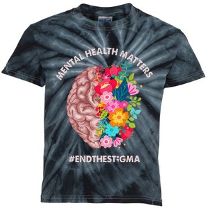 Mental Health Matters Awareness Month End The Stigma Kids Tie-Dye T-Shirt