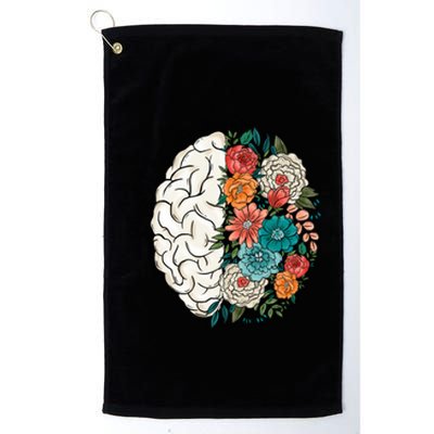 Mental Health Matters Brain Flowers Platinum Collection Golf Towel