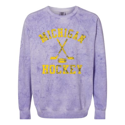 Michigan Hockey Colorblast Crewneck Sweatshirt