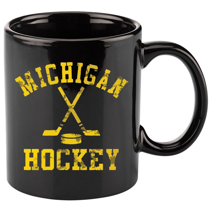 Michigan Hockey 11oz C Handle Ceramic Mug