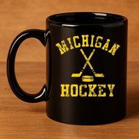 Michigan Hockey 11oz C Handle Ceramic Mug
