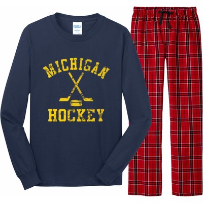 Michigan Hockey Long Sleeve Pajama Set