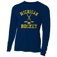 Michigan Hockey Cooling Performance Long Sleeve Crew