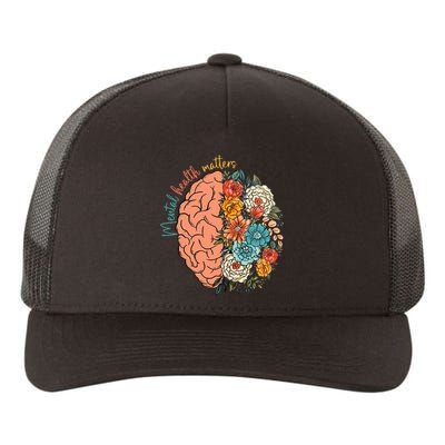 Mental Health Matters Human Brain Illness Awareness Yupoong Adult 5-Panel Trucker Hat