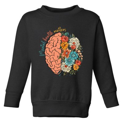 Mental Health Matters Human Brain Illness Awareness Toddler Sweatshirt