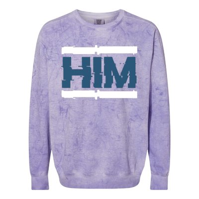 Match Him Colorblast Crewneck Sweatshirt