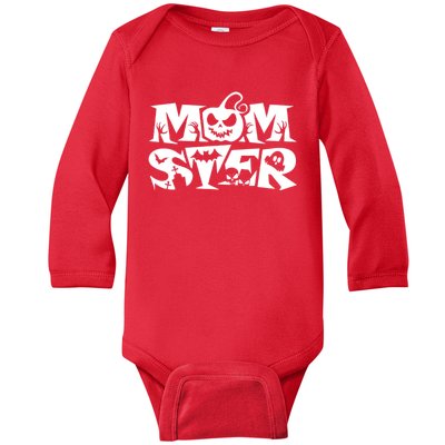 Momster Halloween Mama Funny Matching Family Baby Long Sleeve Bodysuit