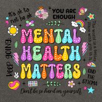 Mental Health Matters Quote Cotton Canvas Backpack