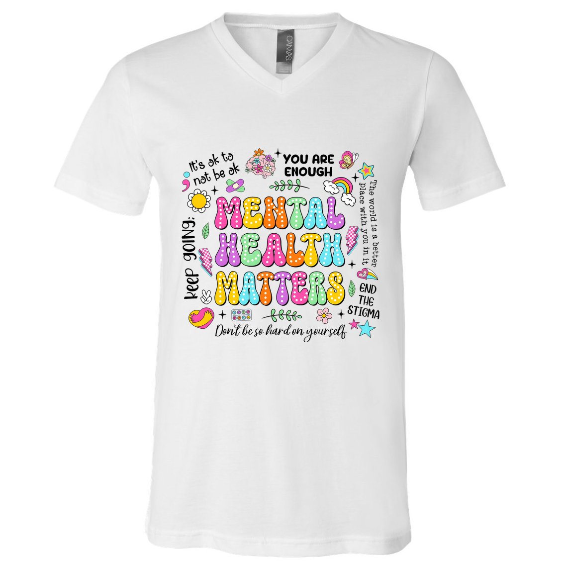 Mental Health Matters Quote V-Neck T-Shirt