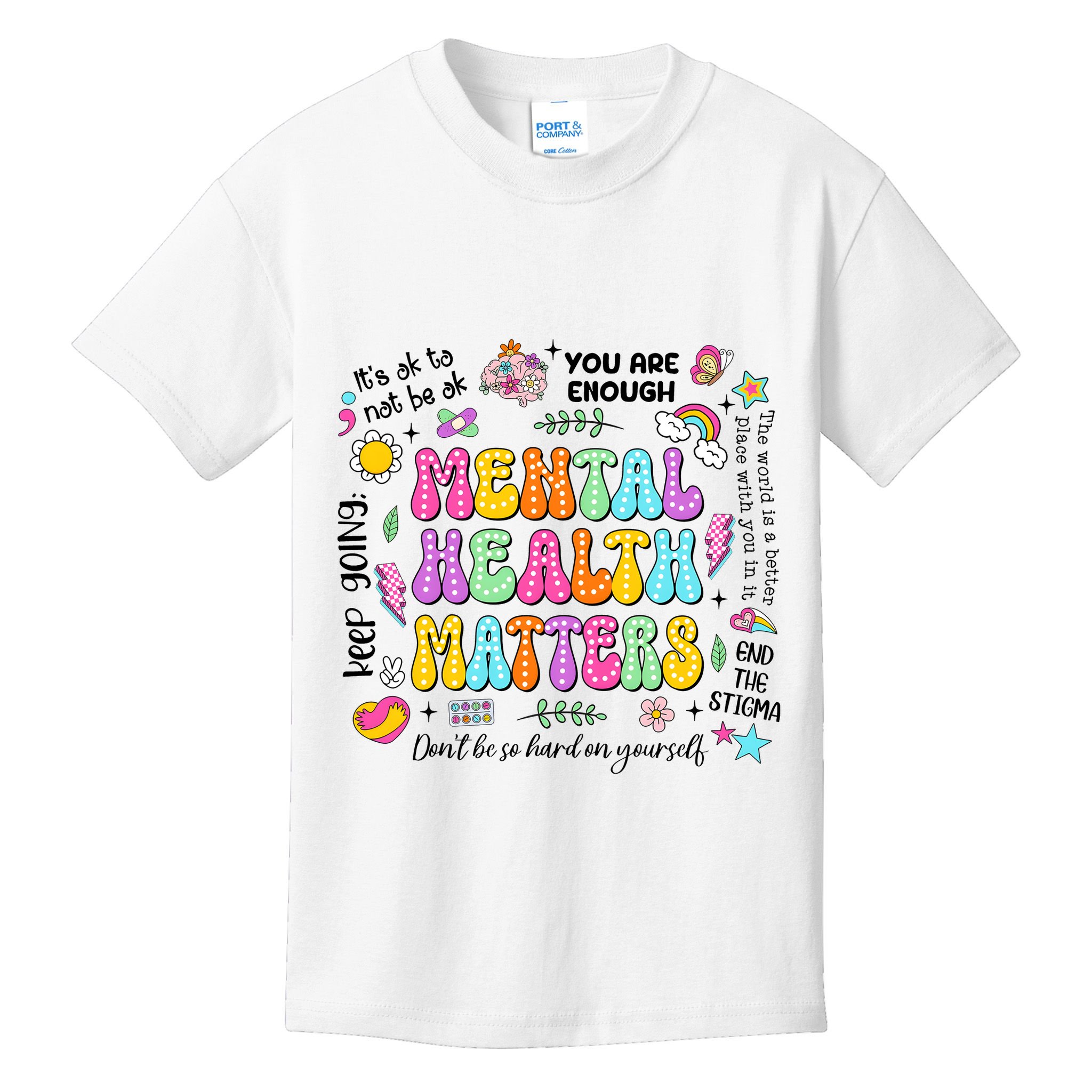 Mental Health Matters Quote Kids T-Shirt