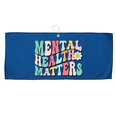 Mental Health Matters End The Stigma Large Microfiber Waffle Golf Towel