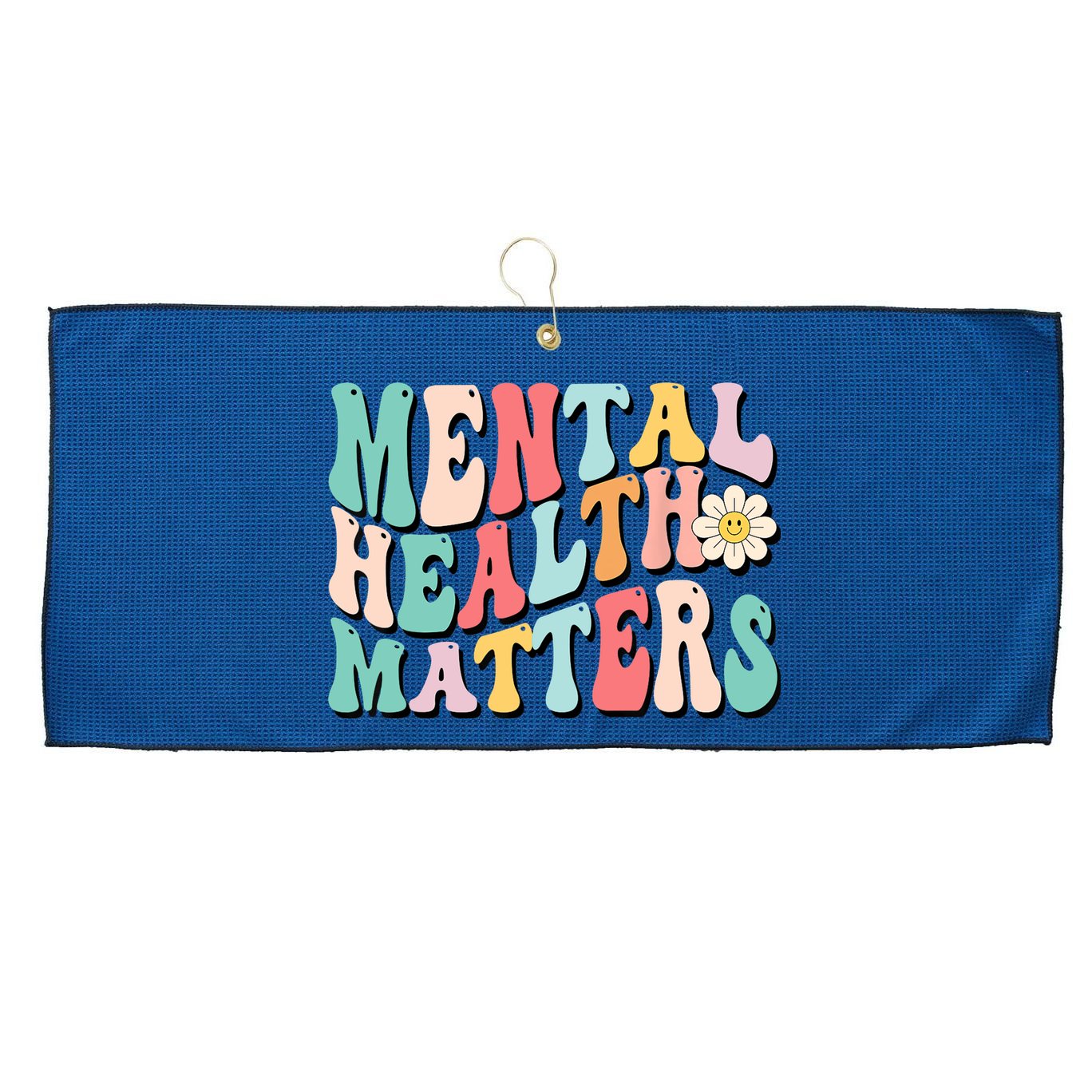 Mental Health Matters End The Stigma Large Microfiber Waffle Golf Towel