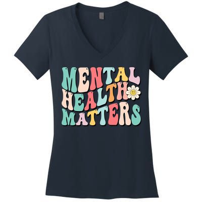 Mental Health Matters End The Stigma Women's V-Neck T-Shirt