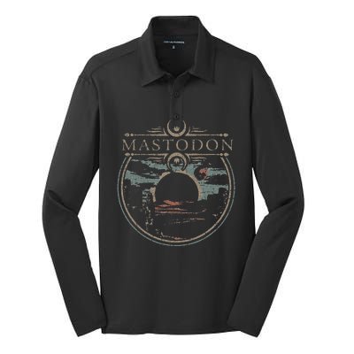 Mastodon Horizon Silk Touch Performance Long Sleeve Polo