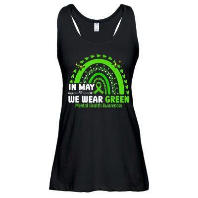 Mental Health Matters We Wear Green Mental Health Awareness Ladies Essential Flowy Tank