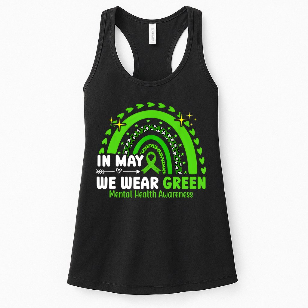 Mental Health Matters We Wear Green Mental Health Awareness Womens Tank Top