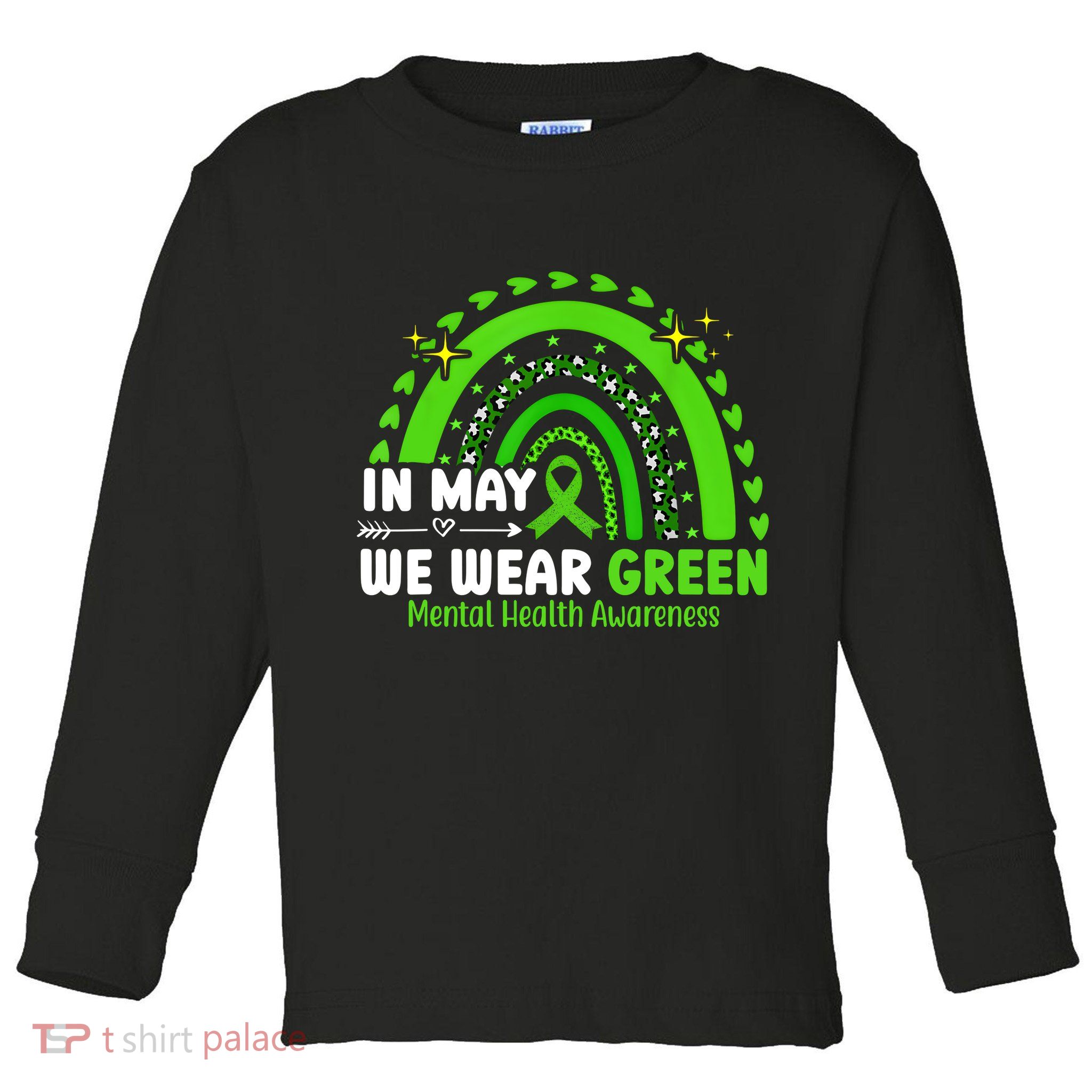 Mental Health Matters We Wear Green Mental Health Awareness Toddler Long Sleeve Shirt