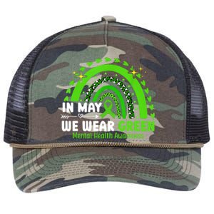 Mental Health Matters We Wear Green Mental Health Awareness Retro Rope Trucker Hat Cap