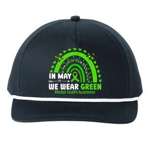 Mental Health Matters We Wear Green Mental Health Awareness Snapback Five-Panel Rope Hat