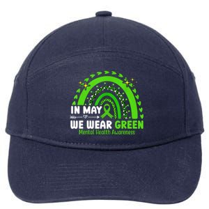 Mental Health Matters We Wear Green Mental Health Awareness 7-Panel Snapback Hat