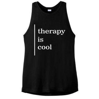 Mental Health Matters Therapy Is Cool Awareness Positive Gift Ladies PosiCharge Tri-Blend Wicking Tank