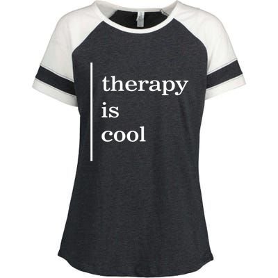 Mental Health Matters Therapy Is Cool Awareness Positive Gift Enza Ladies Jersey Colorblock Tee