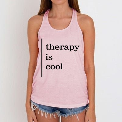 Mental Health Matters Therapy Is Cool Awareness Positive Gift Women's Knotted Racerback Tank