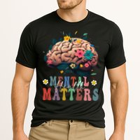 Mental Health Matters Brain Illness Awareness Vintage Groovy Performance Shirt