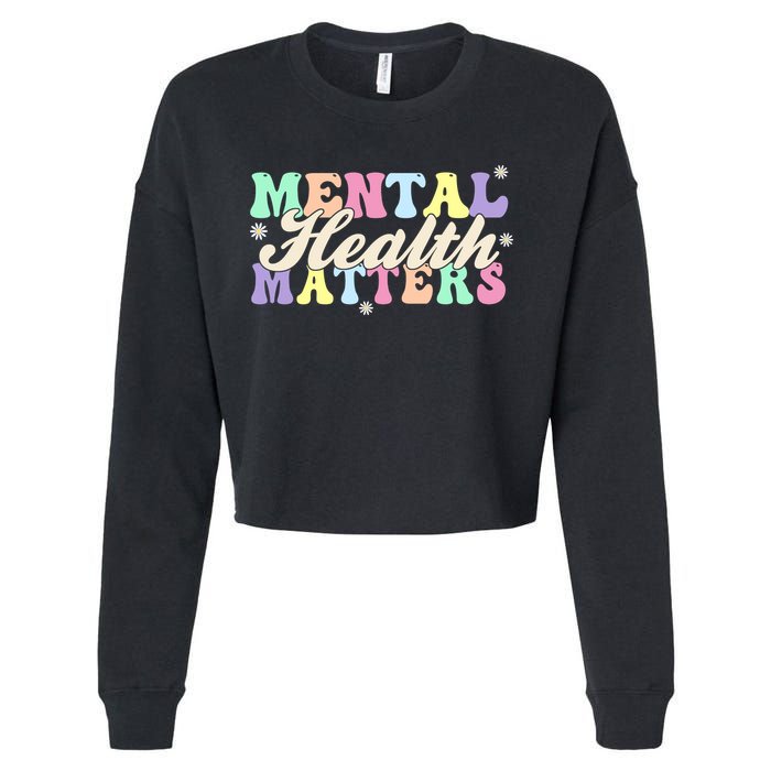 Mental Health Matters Cropped Pullover Crew