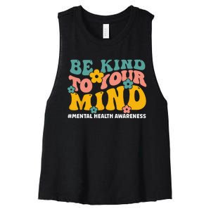 Mental Health Matters End The Stigma Mental Health Awareness Women's Racerback Cropped Tank