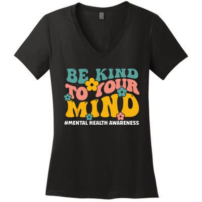 Mental Health Matters End The Stigma Mental Health Awareness Women's V-Neck T-Shirt