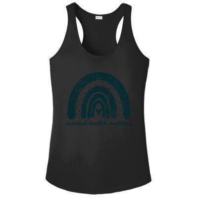 Mental Health Matters With Rainbow Cool Gift Ladies PosiCharge Competitor Racerback Tank