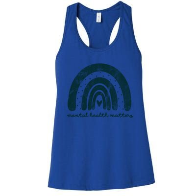 Mental Health Matters With Rainbow Cool Gift Women's Racerback Tank