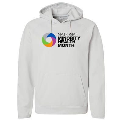 Minority Health Month Gift Cool Gift National Minority Health Month Cool Gift Performance Fleece Hoodie