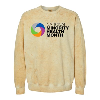 Minority Health Month Gift Cool Gift National Minority Health Month Cool Gift Colorblast Crewneck Sweatshirt