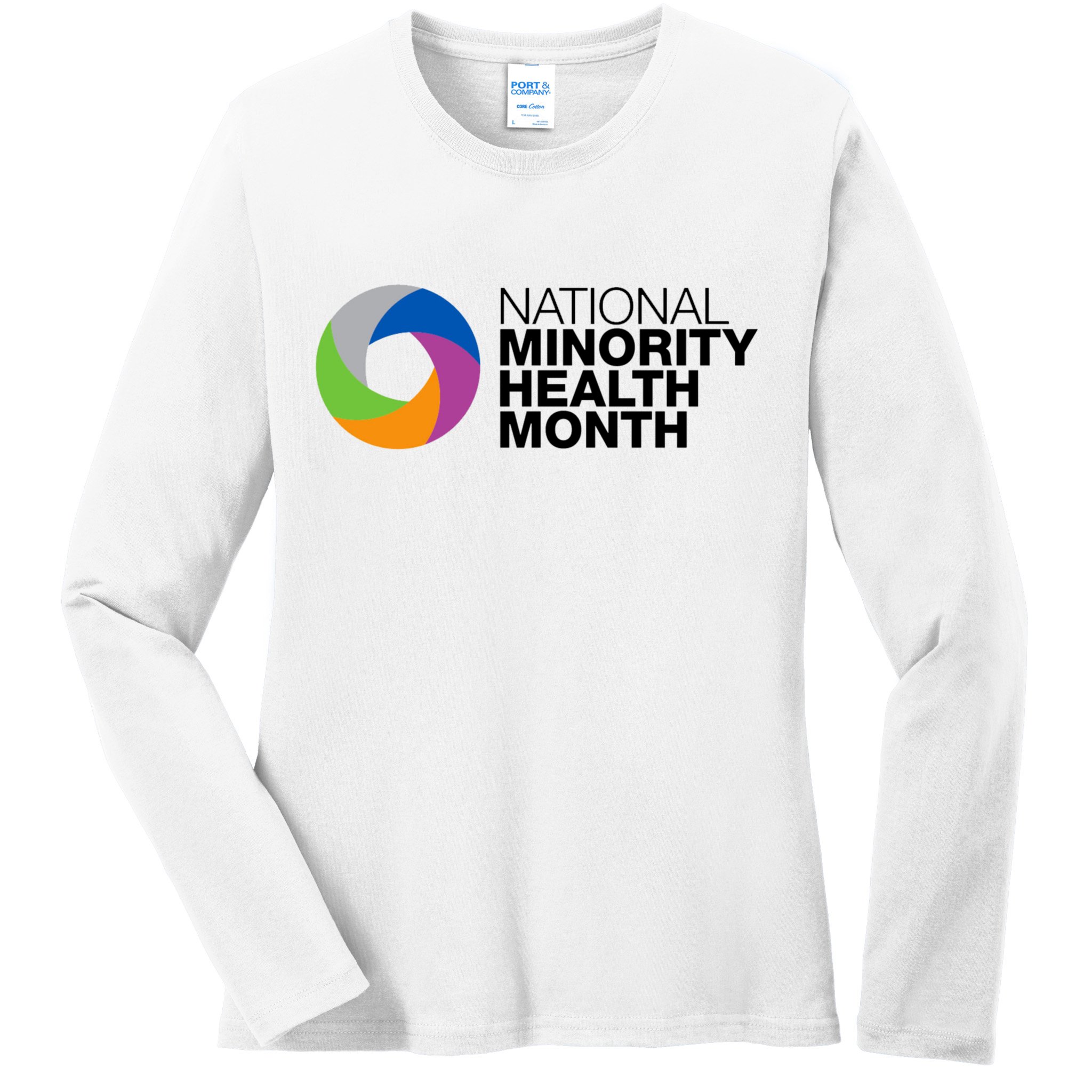 Minority Health Month Gift Cool Gift National Minority Health Month Cool Gift Ladies Long Sleeve Shirt