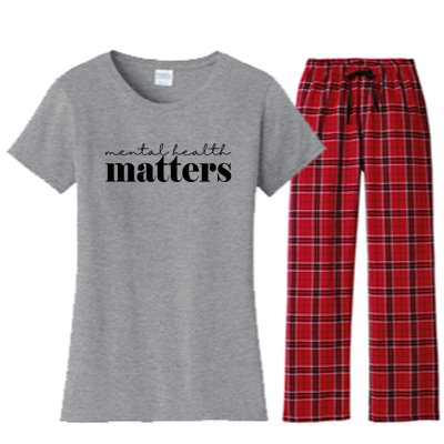 Mental Health Matters Awareness Women's Flannel Pajama Set